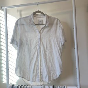 White Short Sleeve Button Up